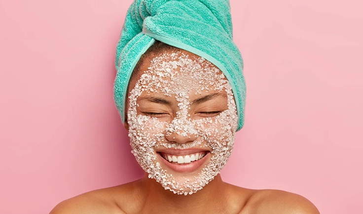 Exfoliate regularly to remove dead skin cells and reveal fresh, glowing skin.