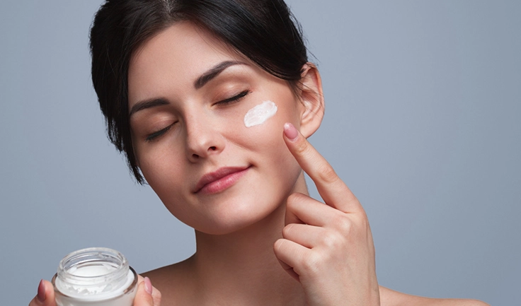 Apply night cream to hydrate and repair your skin while you sleep for a glowing morning.